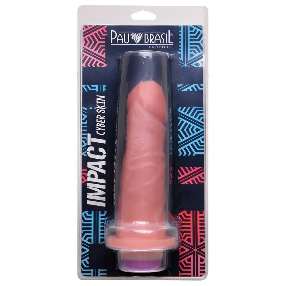 Prótese Vibro Interno Cyber Skyn 16,5 X 3,5cm Pau Brasil