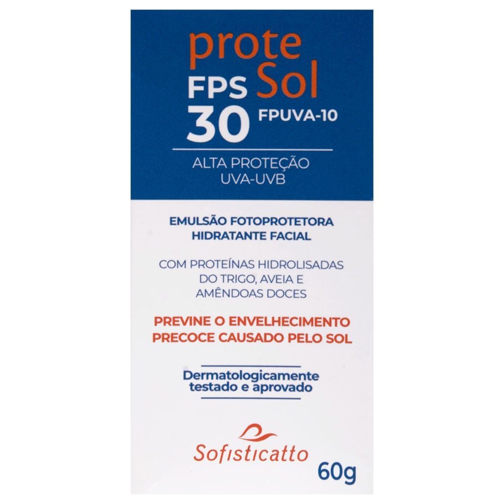 Protesol Protetor Solar Facial Fps30 60g Sofisticatto