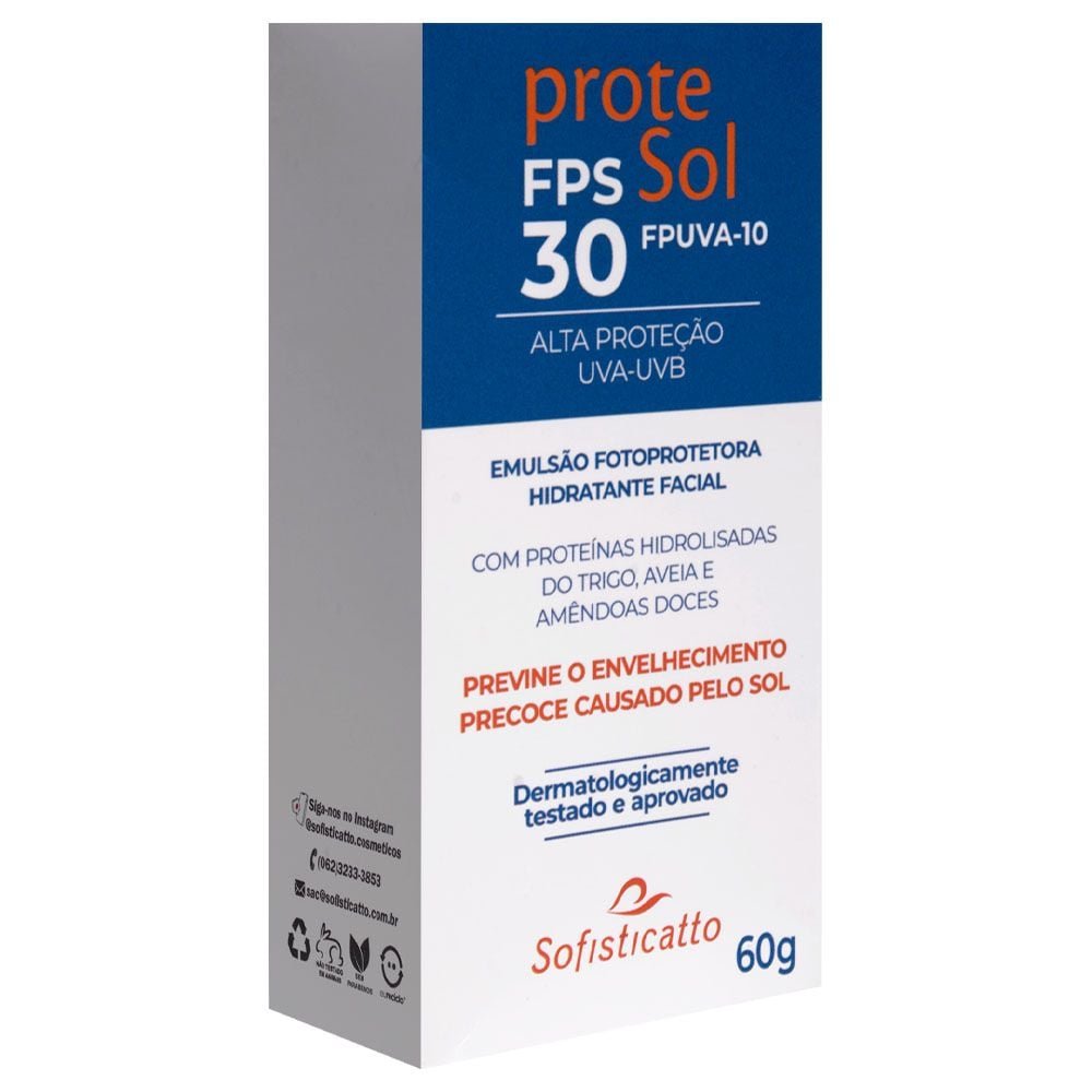 Protesol Protetor Solar Facial Fps30 60g Sofisticatto