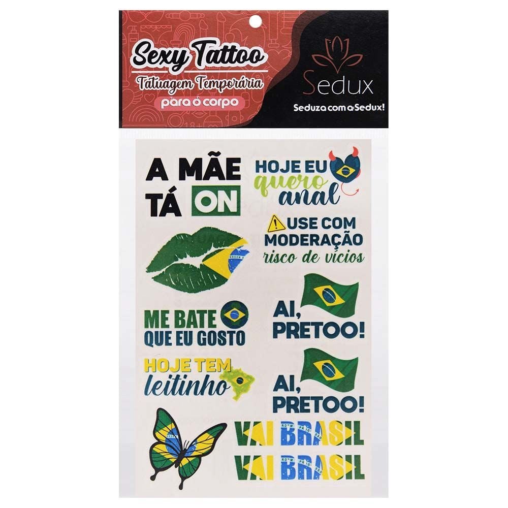 Quero Anal Tatuagem Temporária 10 X 15cm Sedux