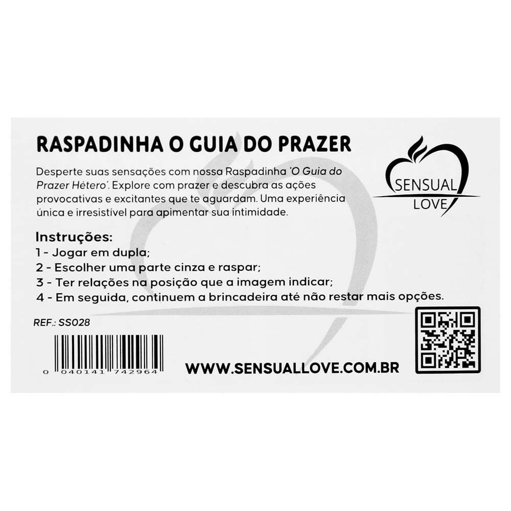 Raspadinha Guia Do Prazer Hétero Unitária Sensual Love