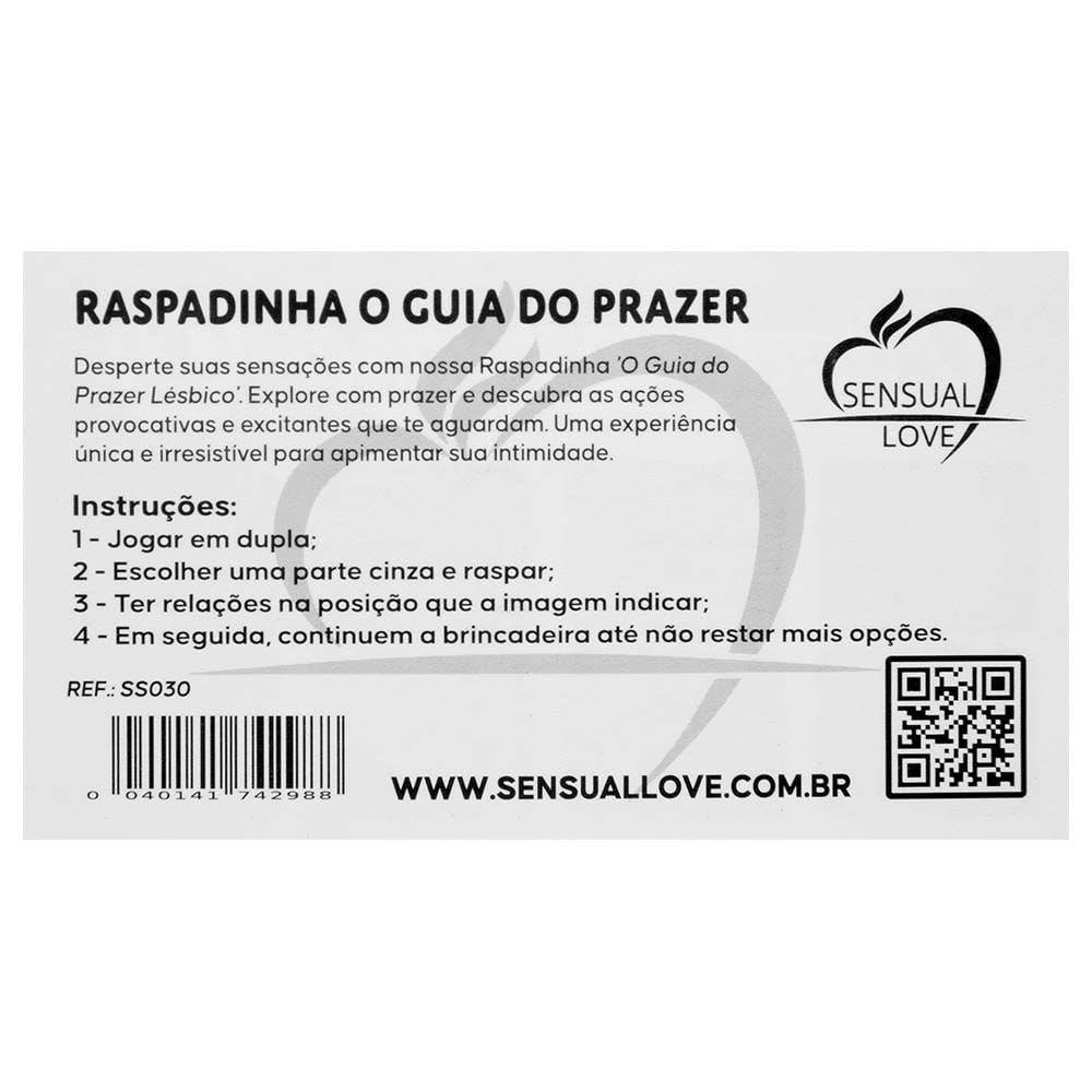 Raspadinha Guia Do Prazer Lésbica Unitária Sensual Love