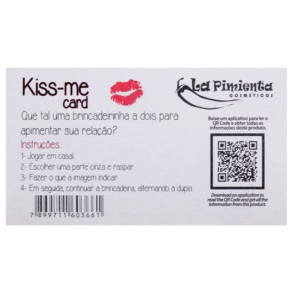 Raspadinha Kiss Me Card 5 Unidades La Pimienta
