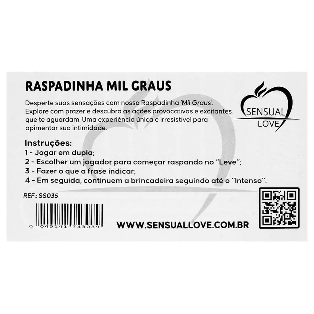 Raspadinha Mil Graus Unitária Sensual Love