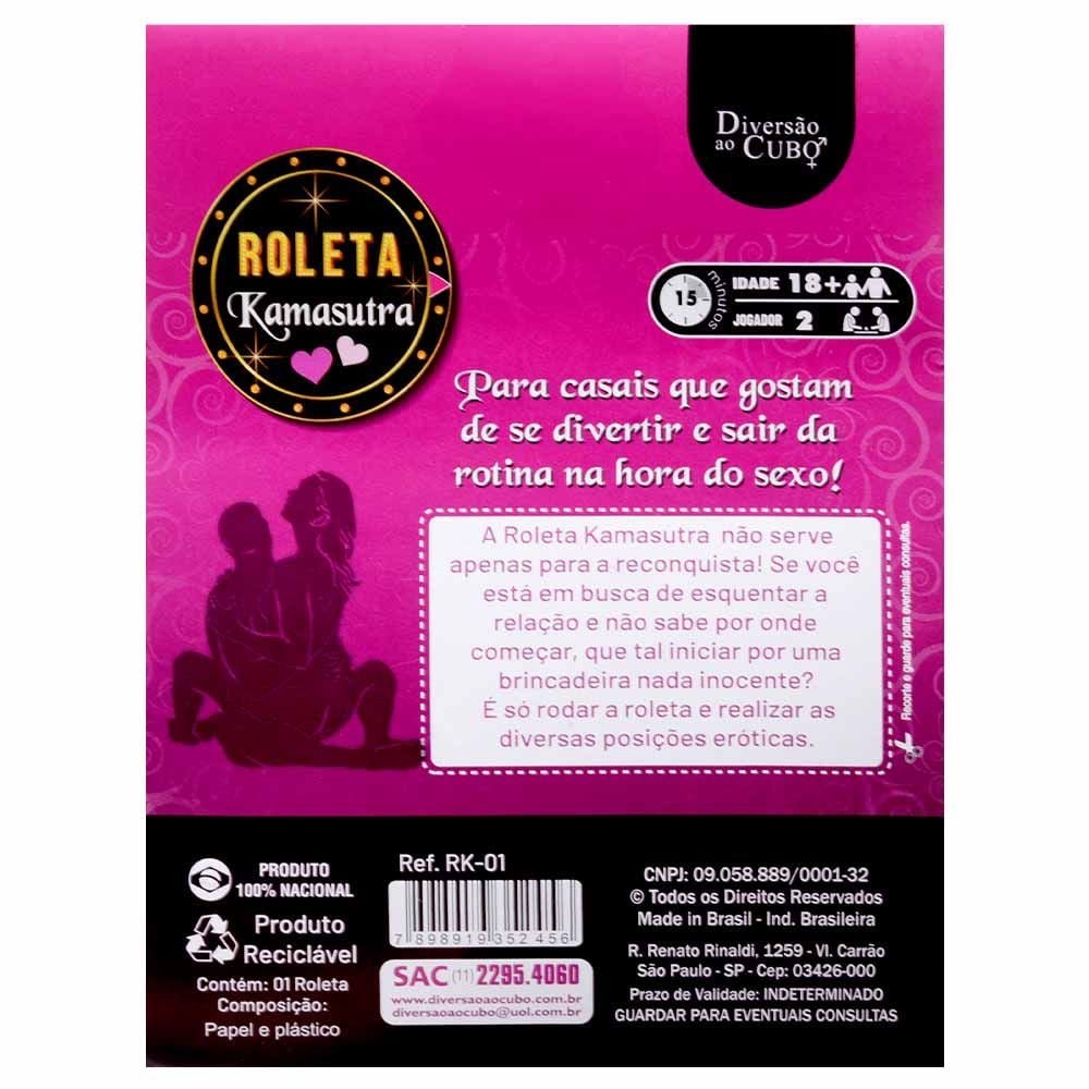 Roleta Kamasutra Jogo Sensual Diversão Ao Cubo