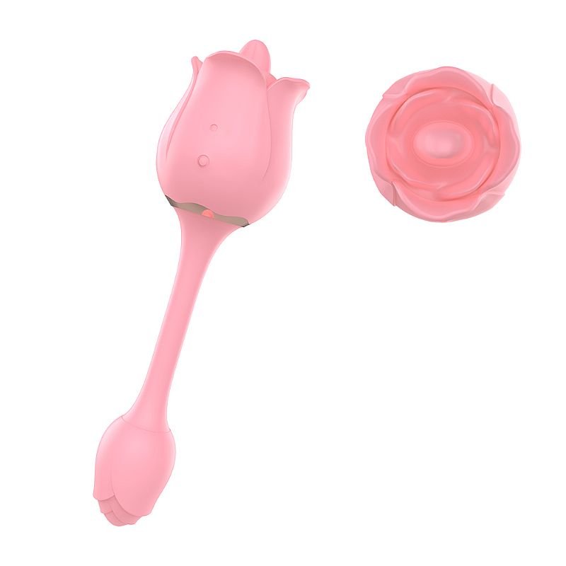 Rosa com Língua Estimuladora de Clitóris e ponto G - Rose Pro 5 - S-Hande