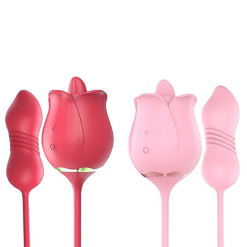 Rosa com Língua Estimuladora de Clitóris e ponto G - Rose Pro 7 - S-Hande - Rosa
