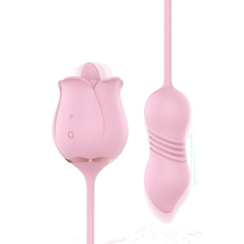 Rosa com Língua Estimuladora de Clitóris e ponto G - Rose Pro 7 - S-Hande - Rosa