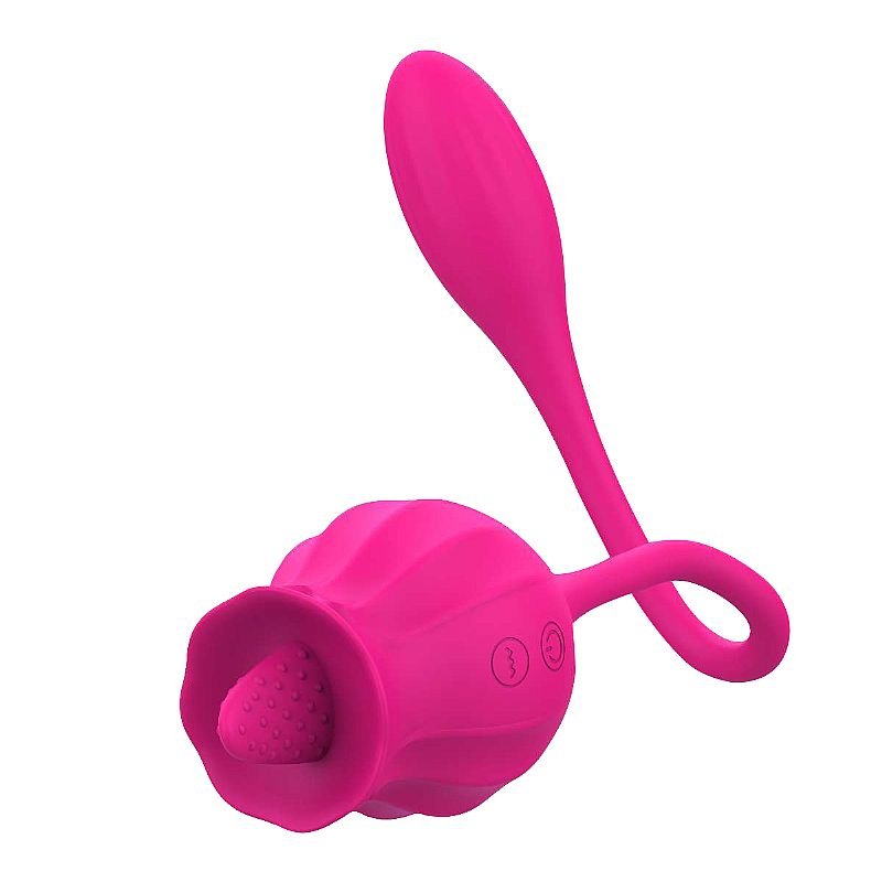 Rosa com Língua estimuladora de Clitóris e Ponto G - Snak Tongue - Pink