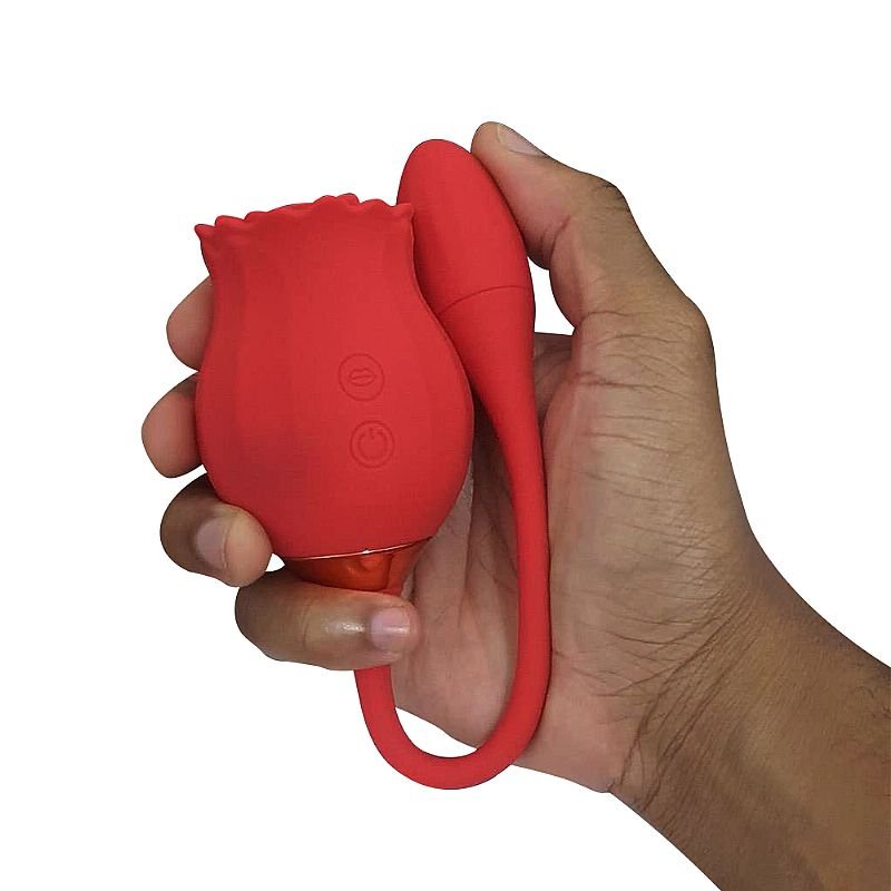 Rosa com Pulsação de clitóris e Ponto G - Snak - Vermelho