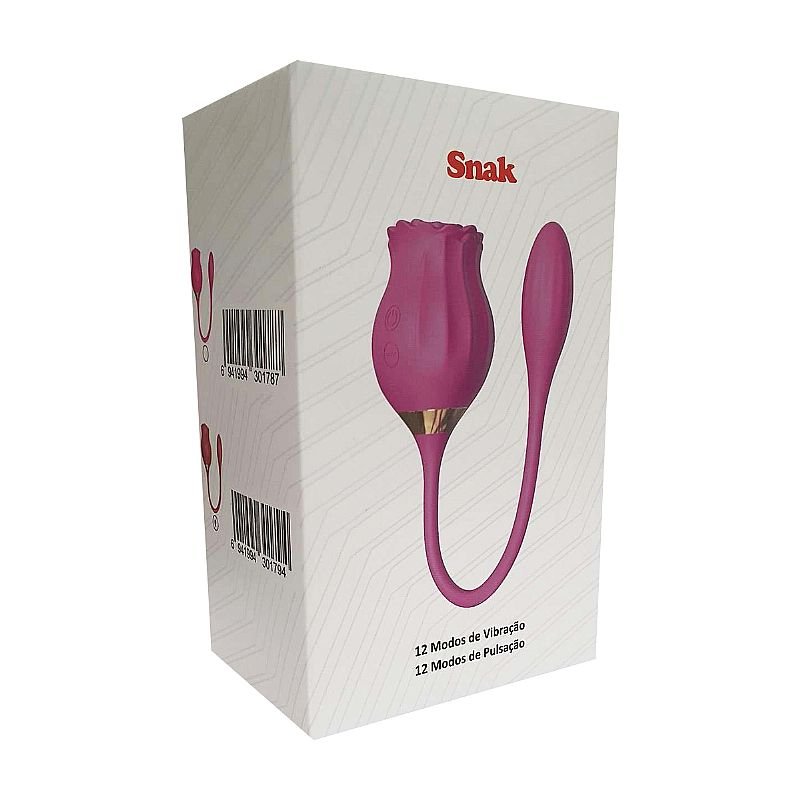 Rosa com Pulsação de clitóris e Ponto G - Snak - Vermelho
