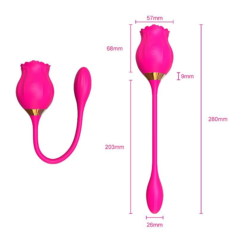 Rosa com Pulsação de clitóris e Ponto G - Snak - Vermelho
