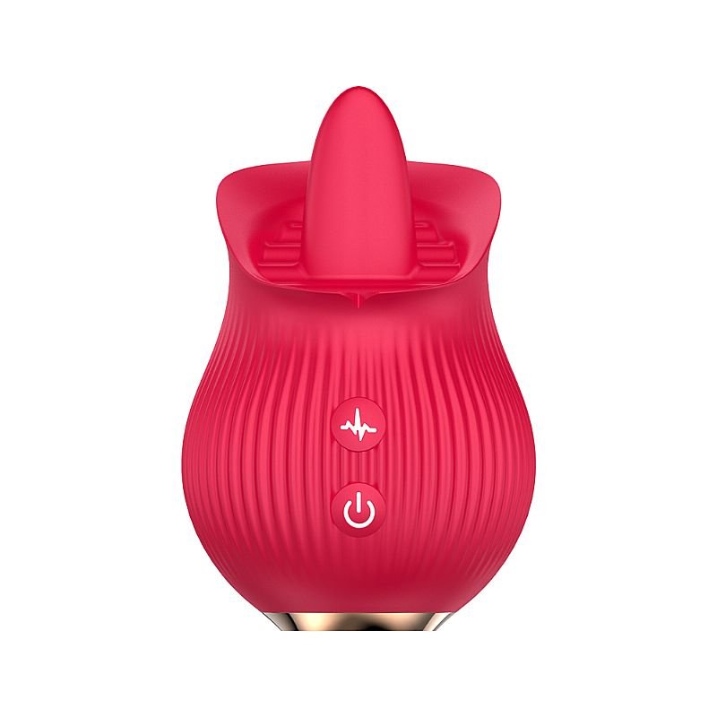 Rosa Estimuladora de Clitóris com Língua - Tongue - Vermelho