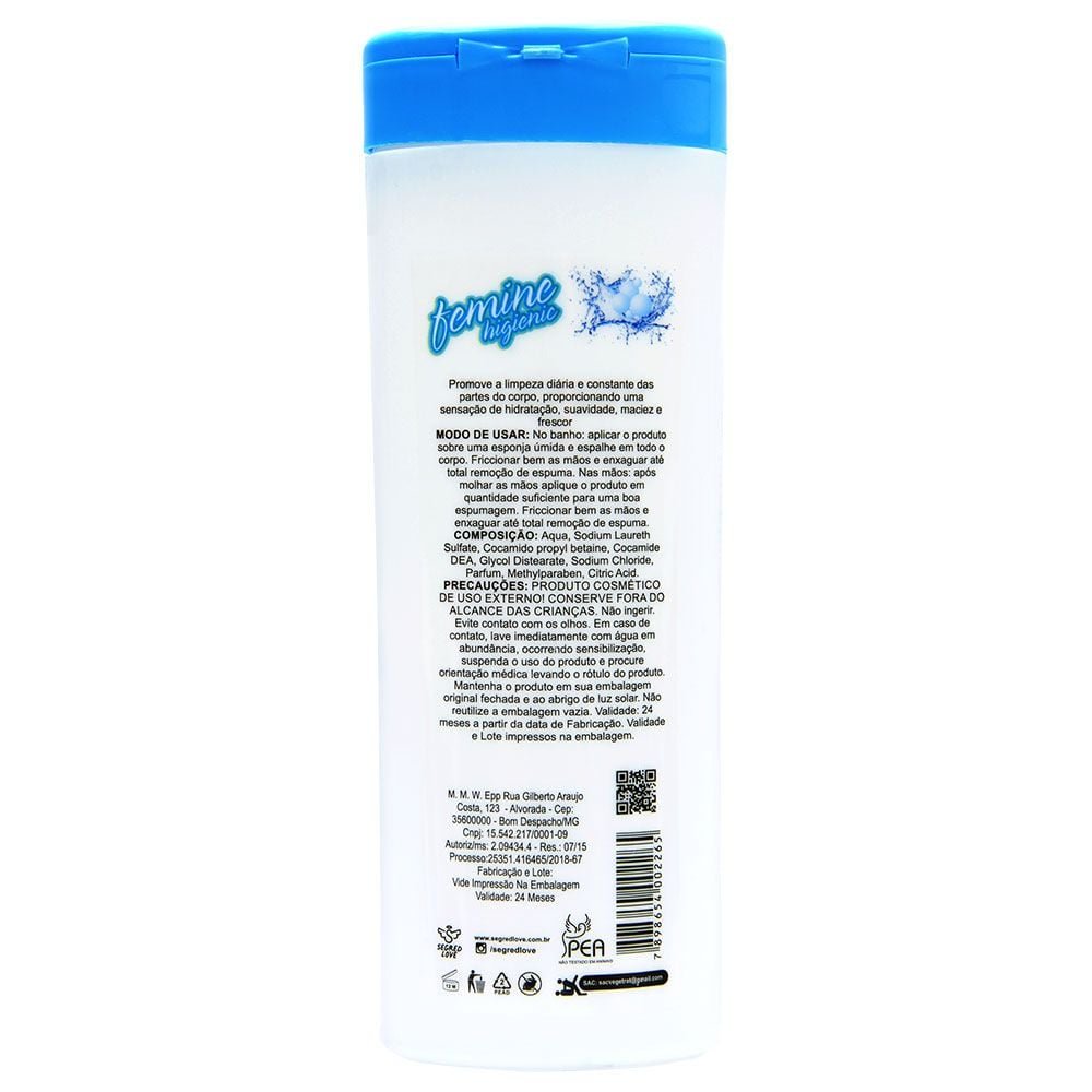 Sabonete Feminino Refrescante Suave 200ml Segred Love