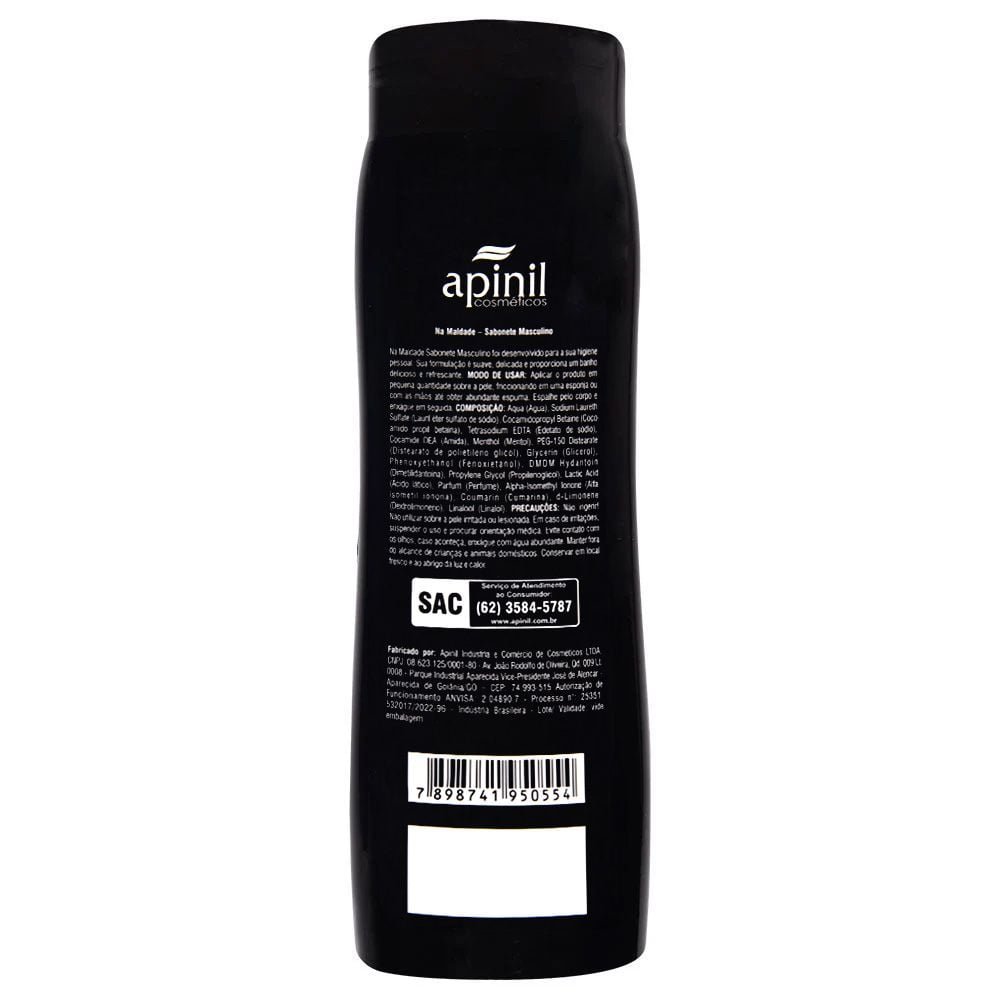 Sabonete Líquido Masculino 200ml Apinil