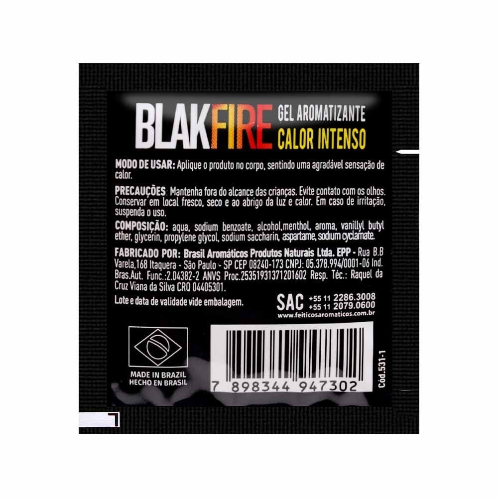 Sachê Blak Fire Calor Intenso Gel Comestível 5g Feitiços