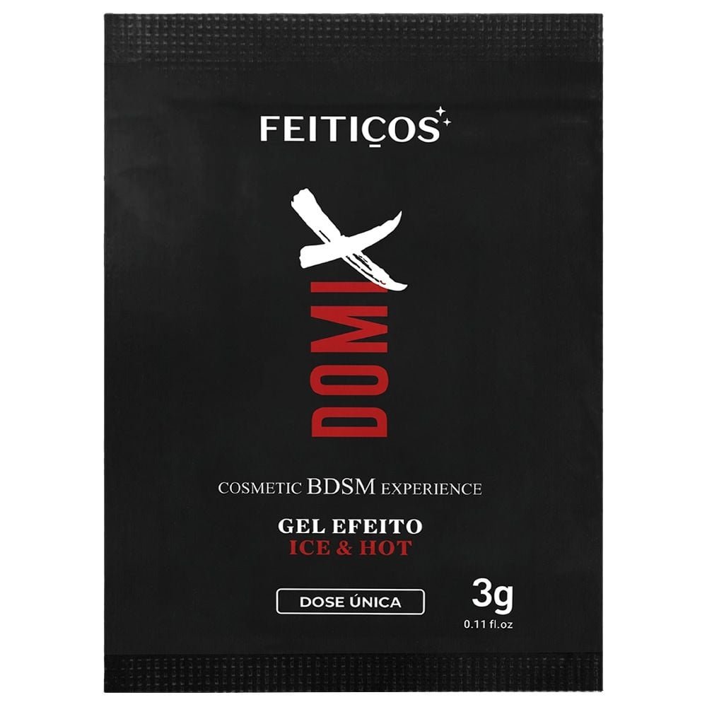 Sachê Domix Gel Adestramento Ice Hot Bdsm 3g Feitiços