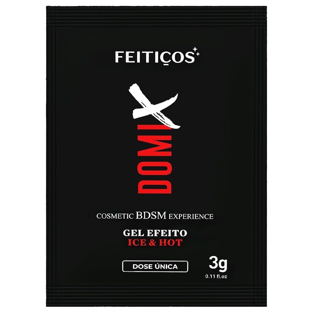 Sachê Domix Gel Adestramento Ice Hot Bdsm 3g Feitiços