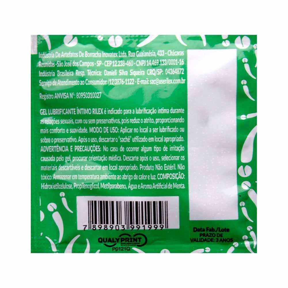Sachê Lubrificante íntimo Menta 5g Rilex