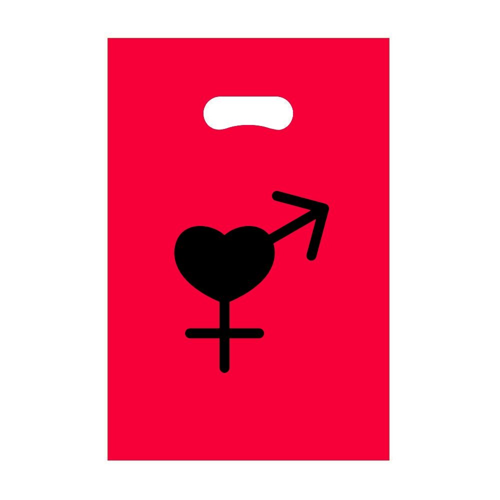 Sacolas Coração Unissex Vermelha 30 X 40cm 20 Unidades