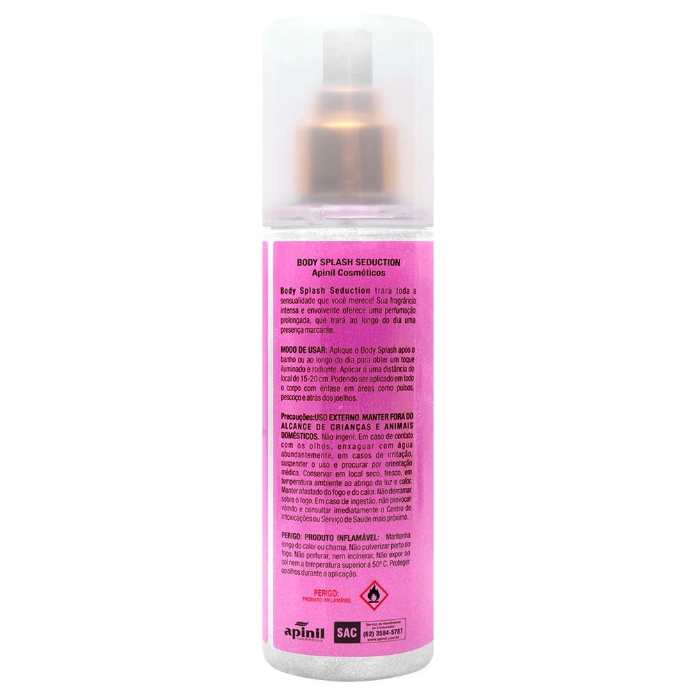 Seduction Body Splash Shine Toque Suave 200ml Apinil