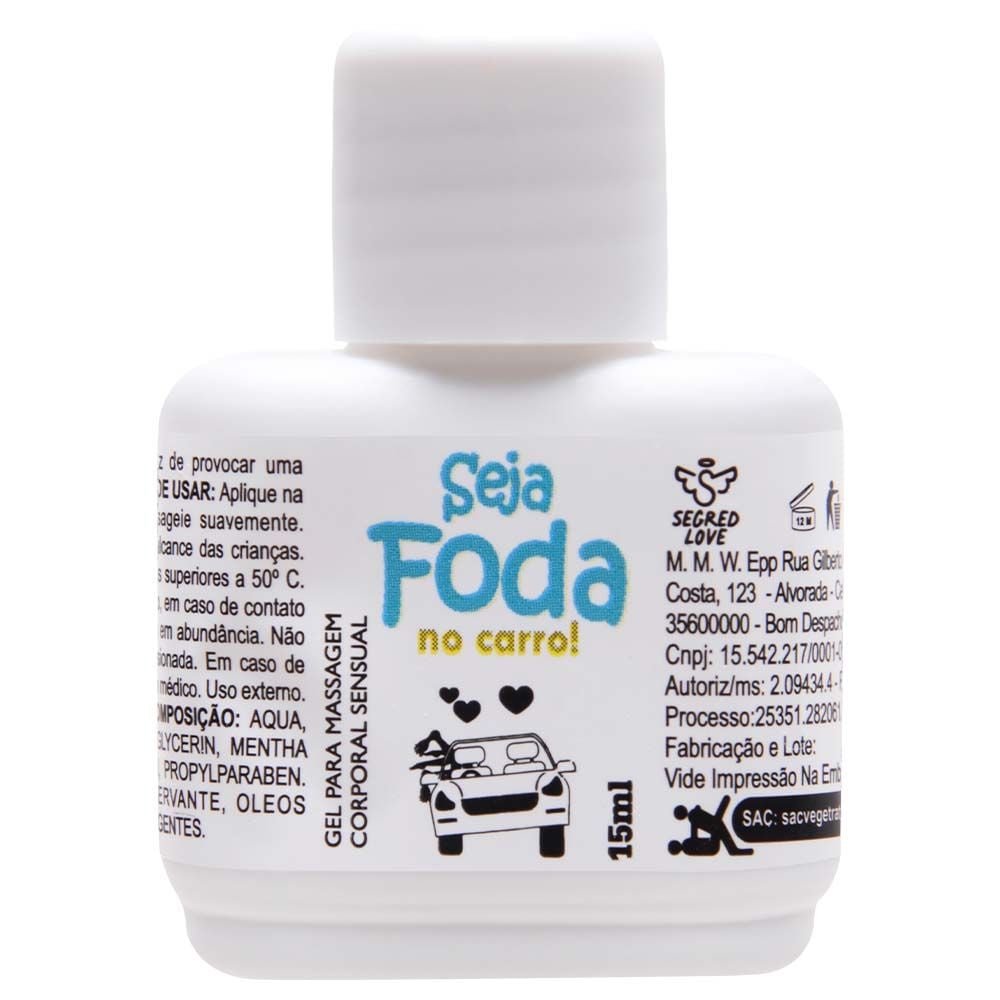 Seja Foda No Carro Hot Ice 15ml Segred Love