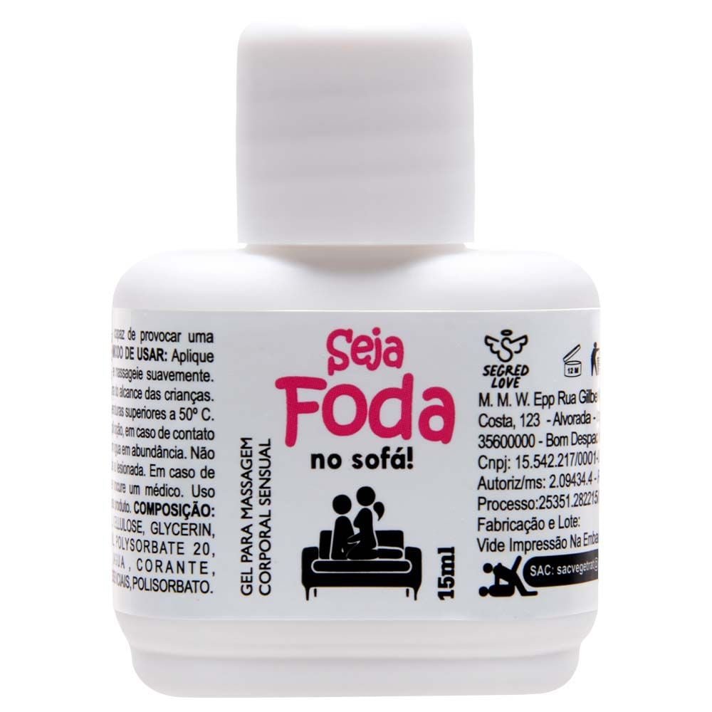 Seja Foda No Sofá Gel Anal 15ml Segred Love