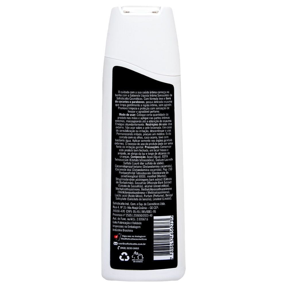 Sensualize Sabonete íntimo Líquido 200ml Sofisticatto