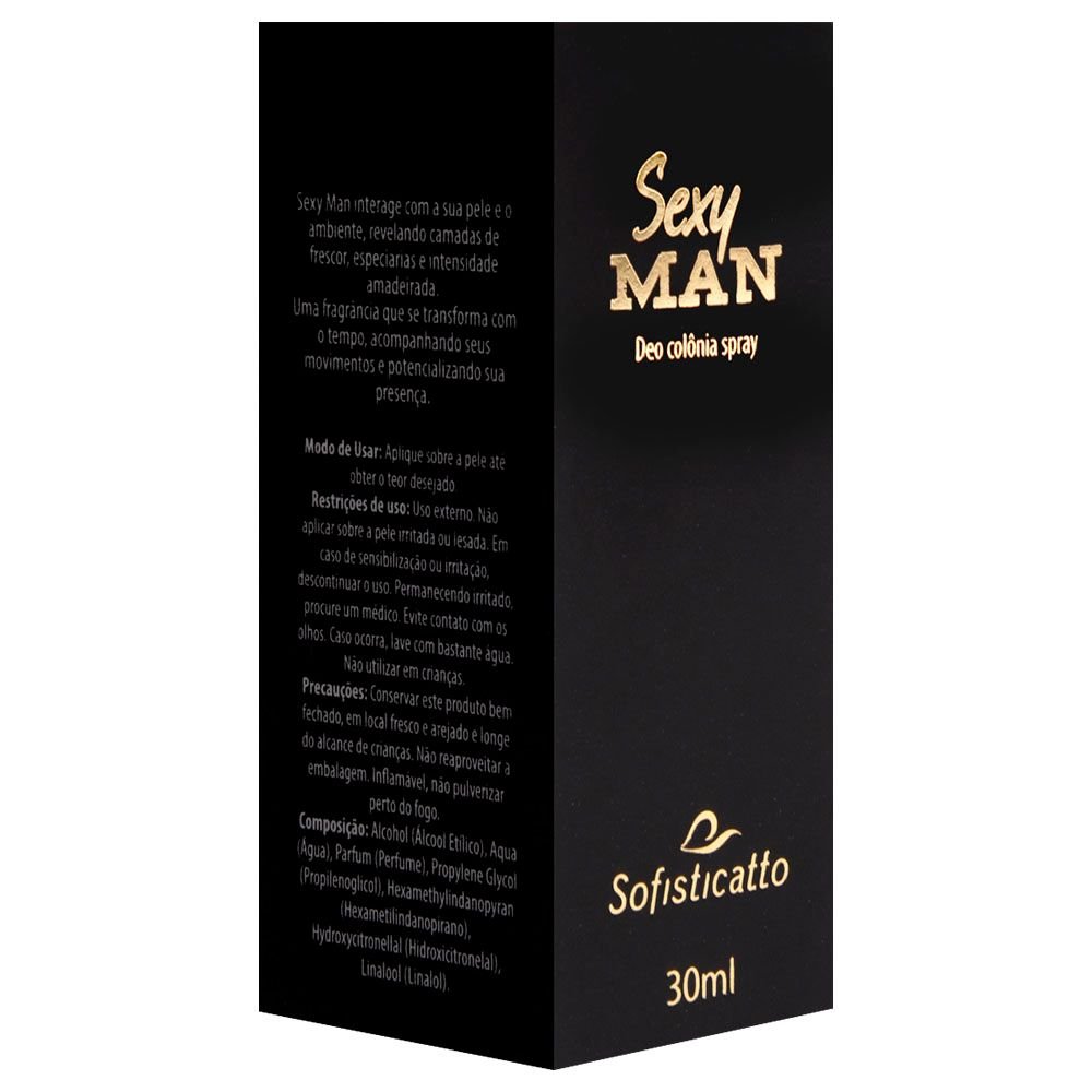 Sexy Man Deo Colônia Spray 30ml Sofisticatto