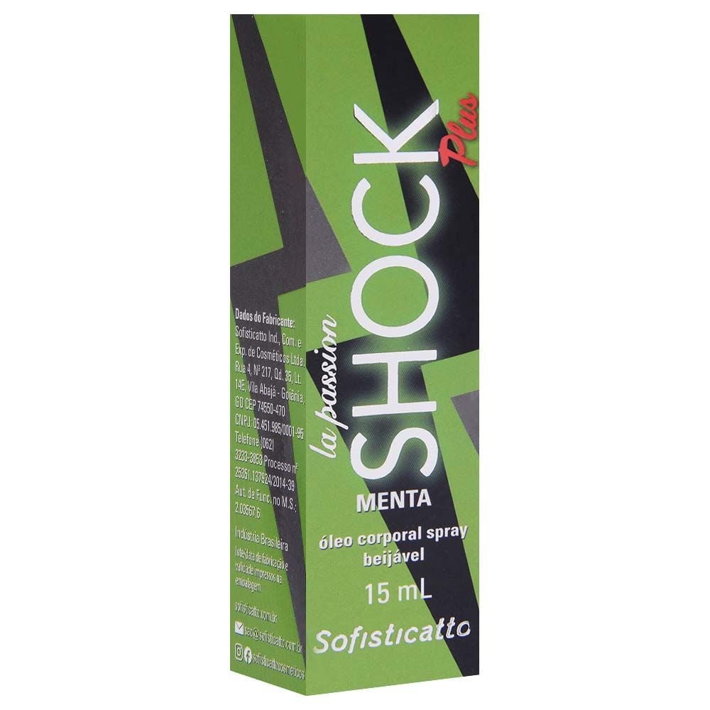 Shock Plus óleo Eletrizante Beijável Spray 15ml Sofisticatto