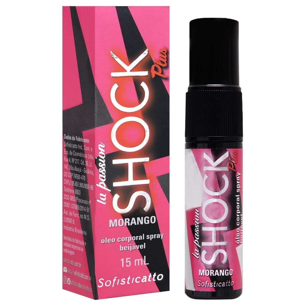 Shock Plus óleo Eletrizante Beijável Spray 15ml Sofisticatto