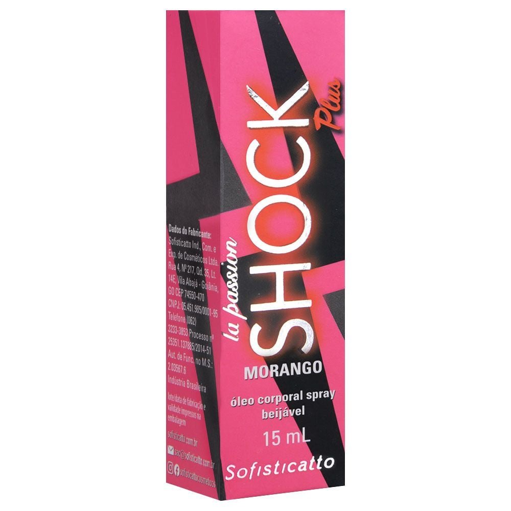 Shock Plus óleo Eletrizante Beijável Spray 15ml Sofisticatto