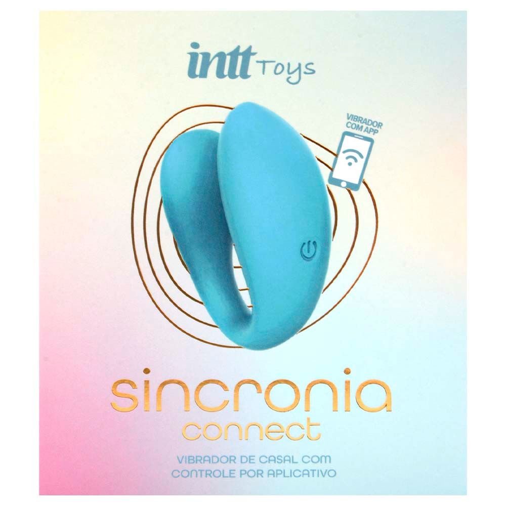 Sincronia Azul 9 Vibrações Aplicativo Silicone Intt