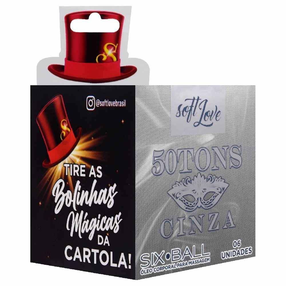 Six Ball 50tons Cinza Bolinha 6 Unidades Soft Love