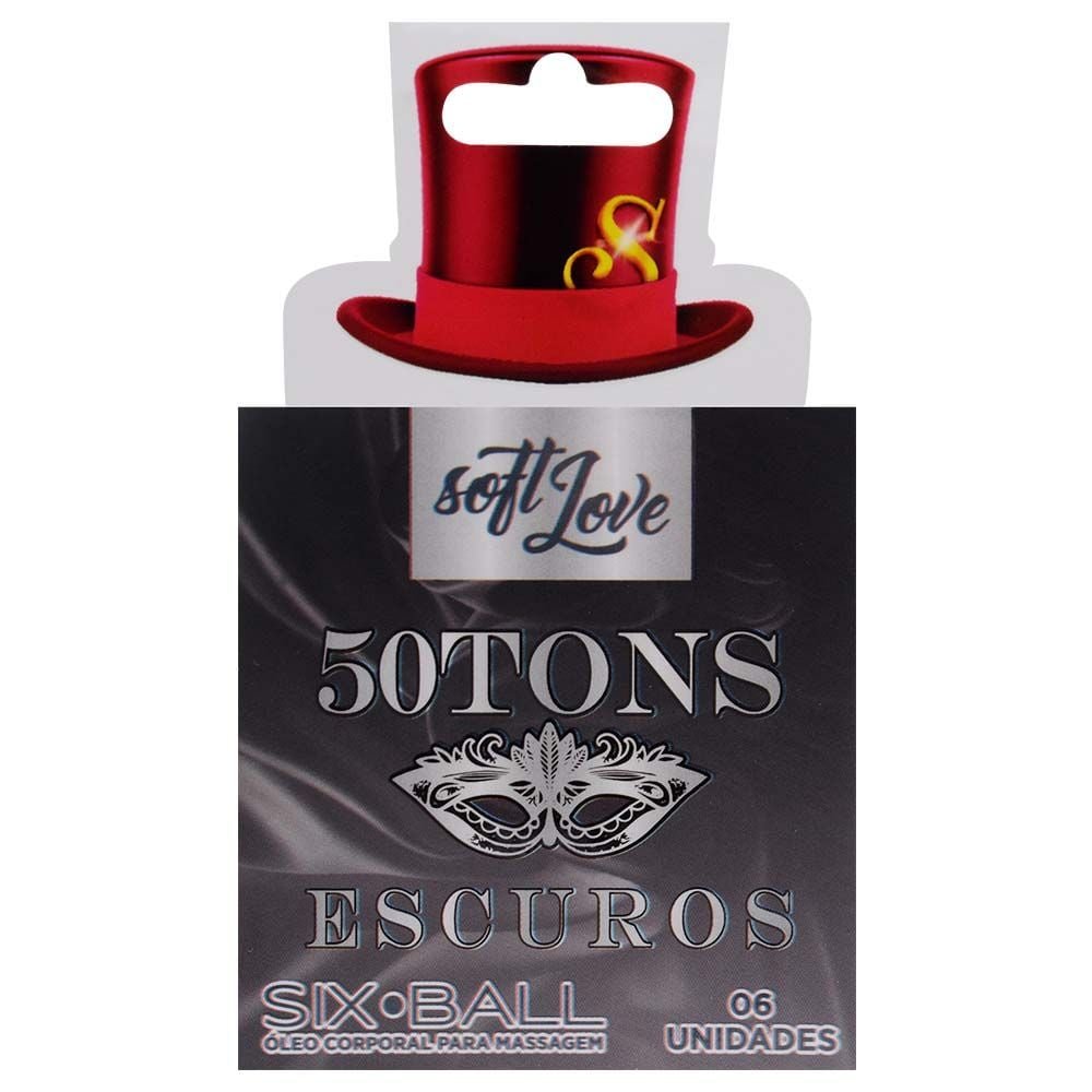 Six Ball 50tons Escuros Bolinha 6 Unidades Soft Love