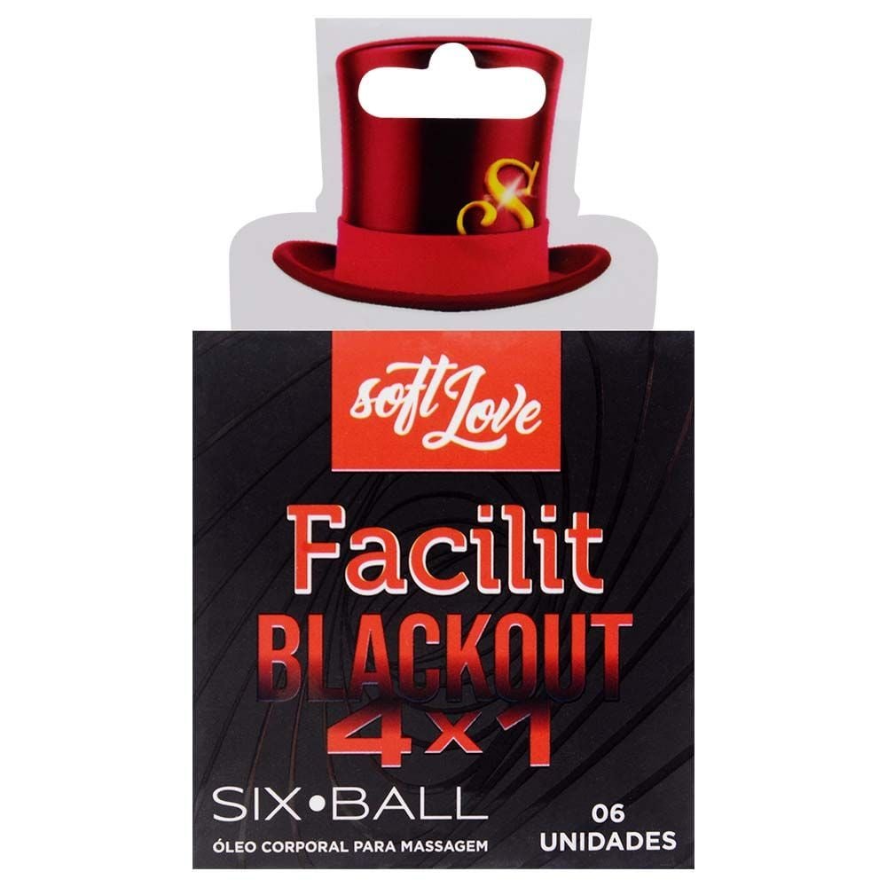 Six Ball Facilit Blackout Bolinha 6 Unidades Soft Love