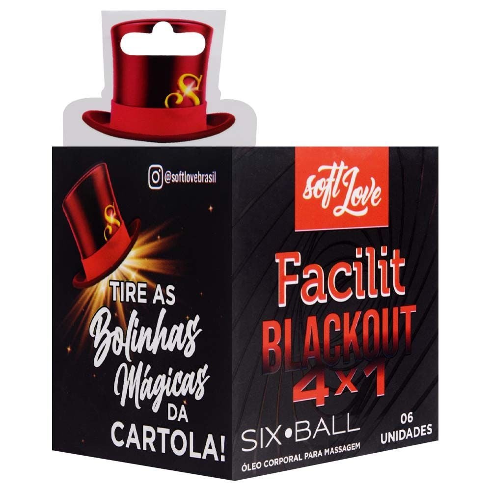 Six Ball Facilit Blackout Bolinha 6 Unidades Soft Love