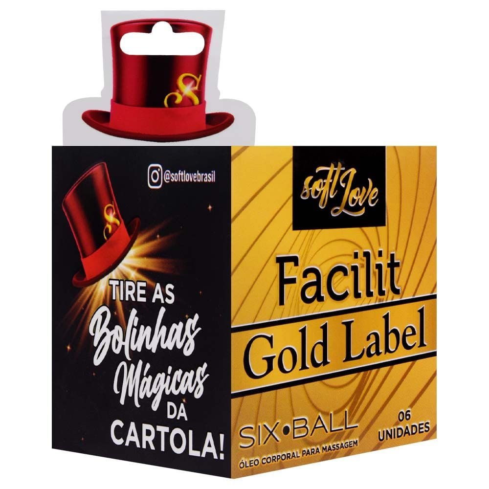 Six Ball Facilit Gold Label Bolinha 6 Unidades Soft Love