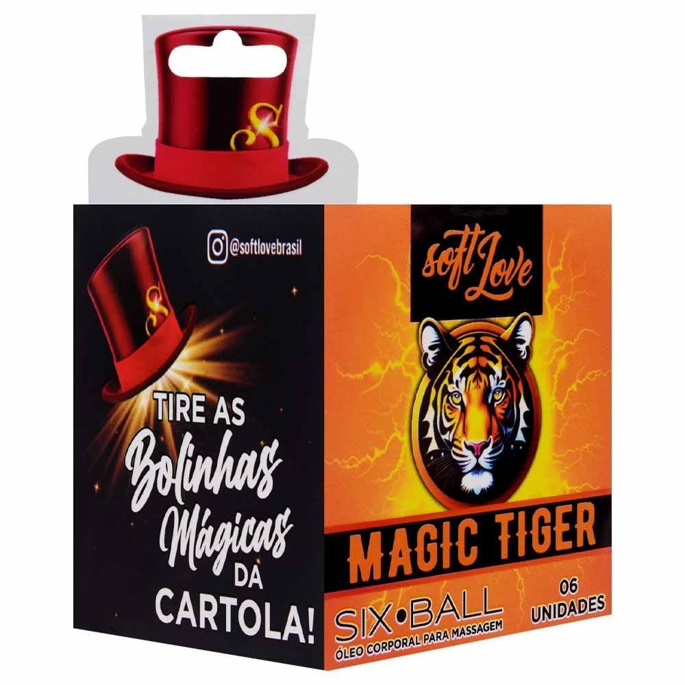 Six Ball Magic Tiger Bolinha Hot 6 Unidades Soft Love