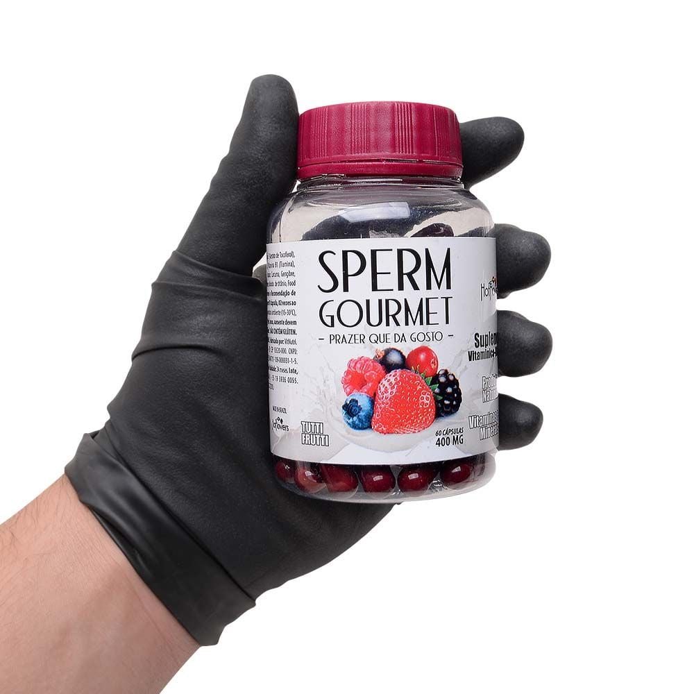 Sperm Gourmet Sabor Na Ejaculação 60 Cápsulas Hot Flowers