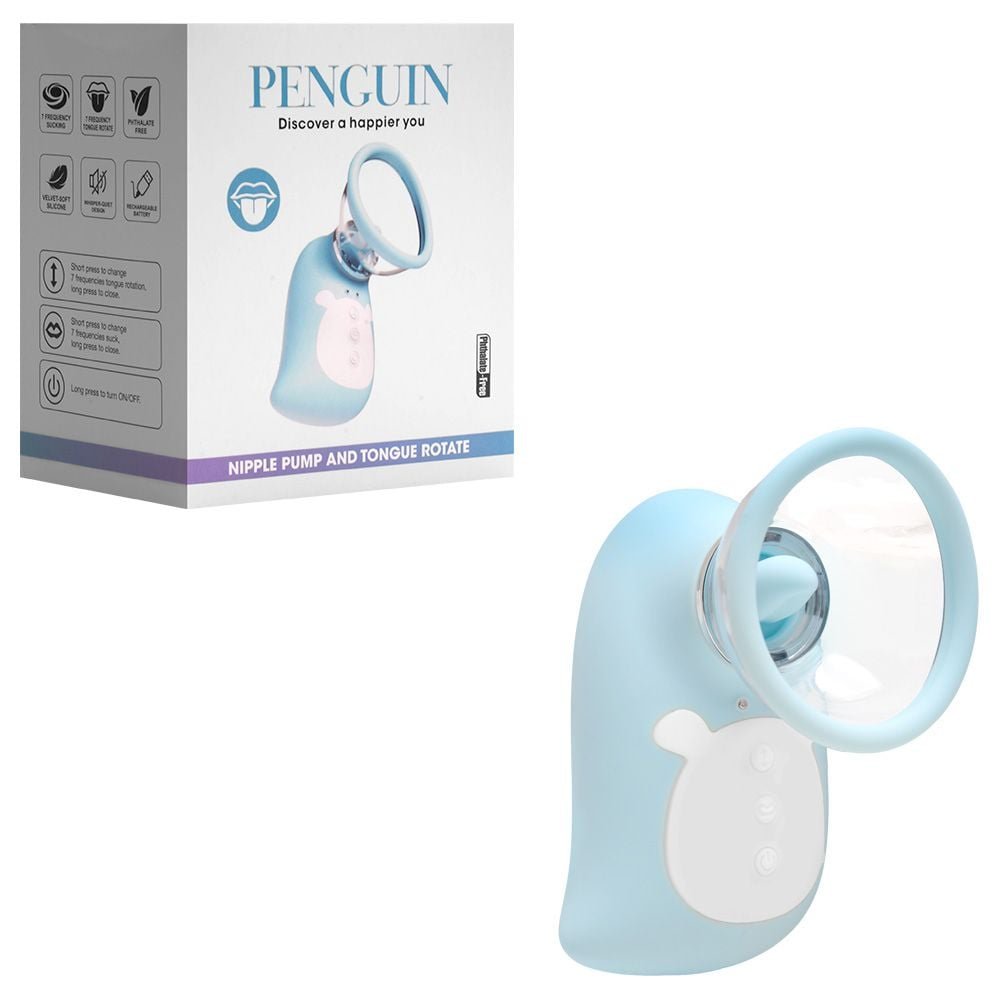 Sugador Clitoriano Penguin Língua Rotativa Vipmix