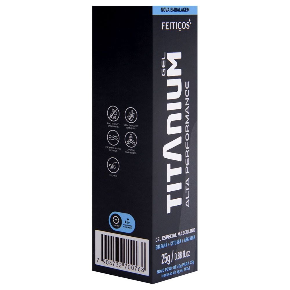 Titanium Gel Performance Masculina 25g Feitiços