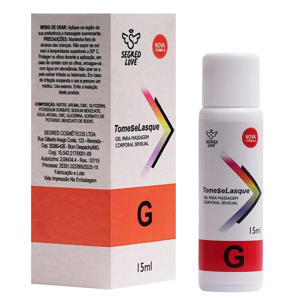 Tomeselasque Gel Hot Beijável 15ml Segred Love