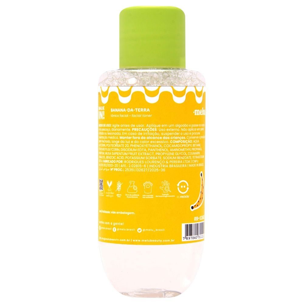 Tônico Facial Banana-da-terra Made In 100ml Melu