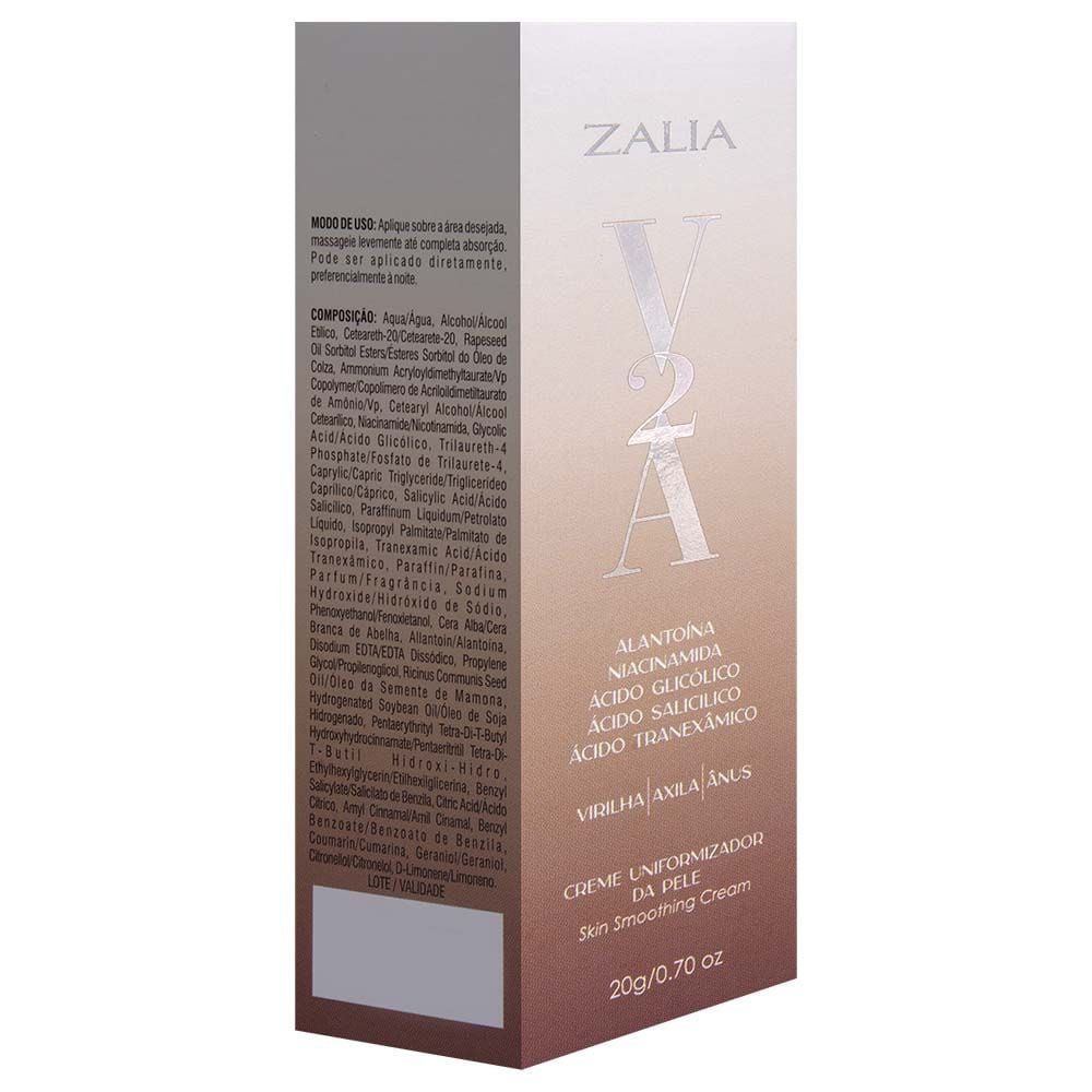 V2a Hidratante Clareador Corporal 20g Zalia