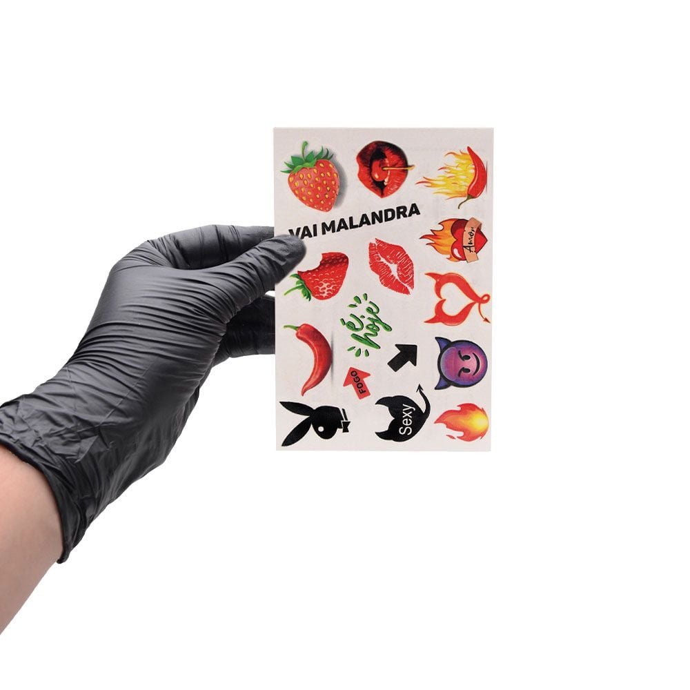 Vai Malandra Tatuagem Temporária 10 X 15cm Sedux