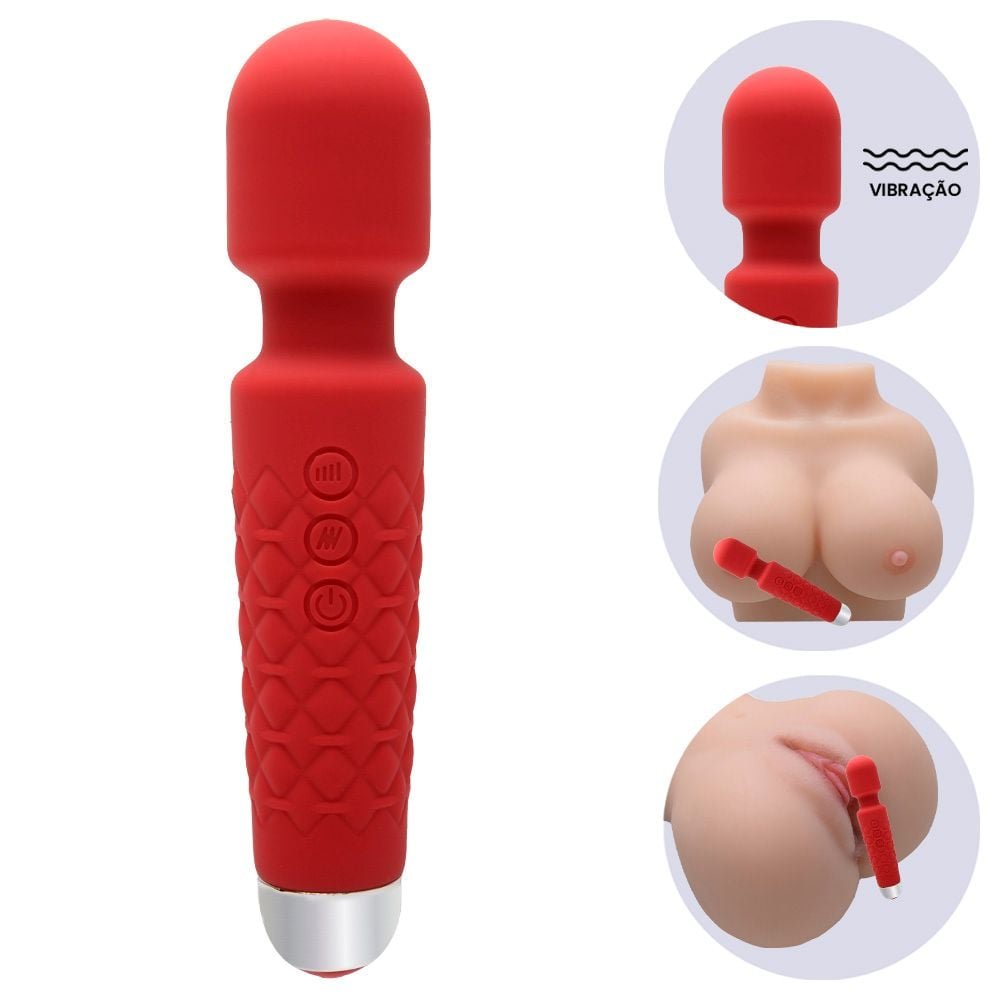 Varinha Mágica 20 Vibrações Text Usb Sexy Import