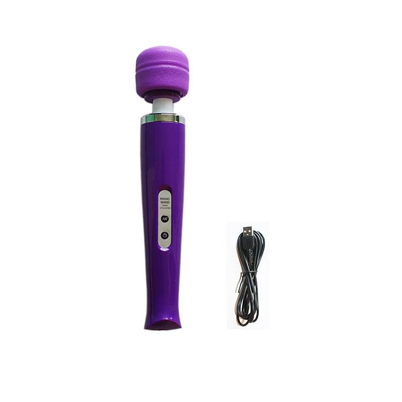 Varinha Mágica 36 cm - Vibrador Recarregável 10V - Branco