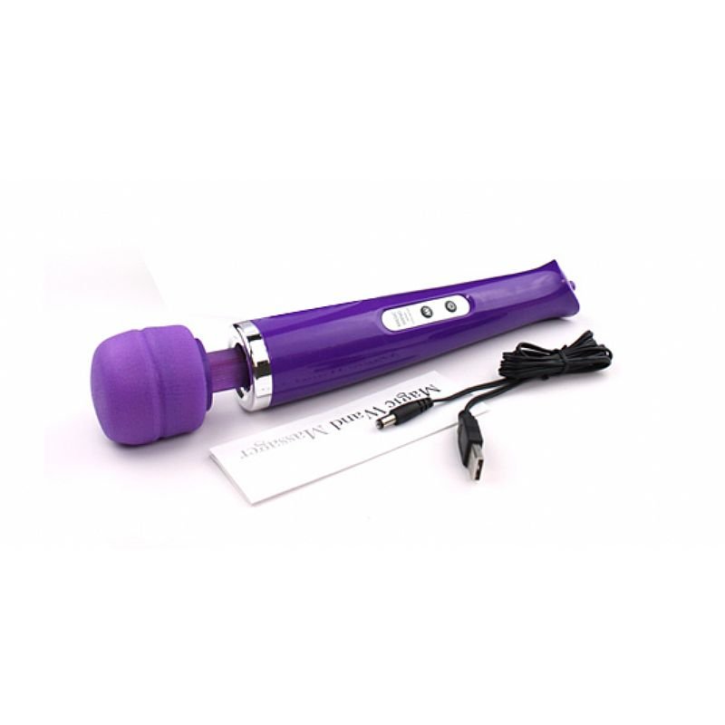 Varinha Mágica 36 cm - Vibrador Recarregável 10V - Branco