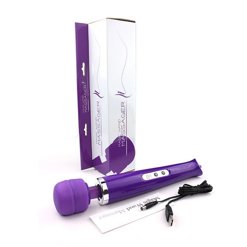 Varinha Mágica 36 cm - Vibrador Recarregável 10V - Roxo